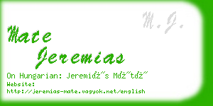 mate jeremias business card